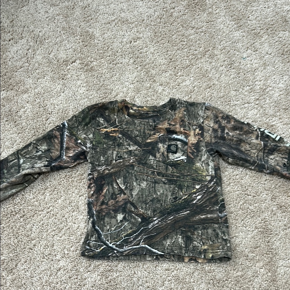 Carhartt Brown and Green Long Sleeve Tee